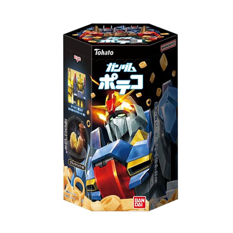 ポテコ✴️ Amazon.co.jp: 東ハト ガンダムポテコブラックペッパー味 23g×6