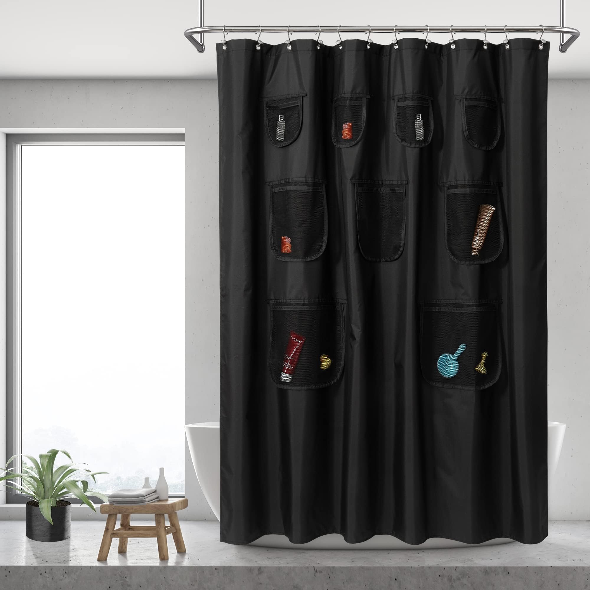 Amazon.com: Zenna Home Waterproof PEVA Shower Curtain or Shower Liner ...