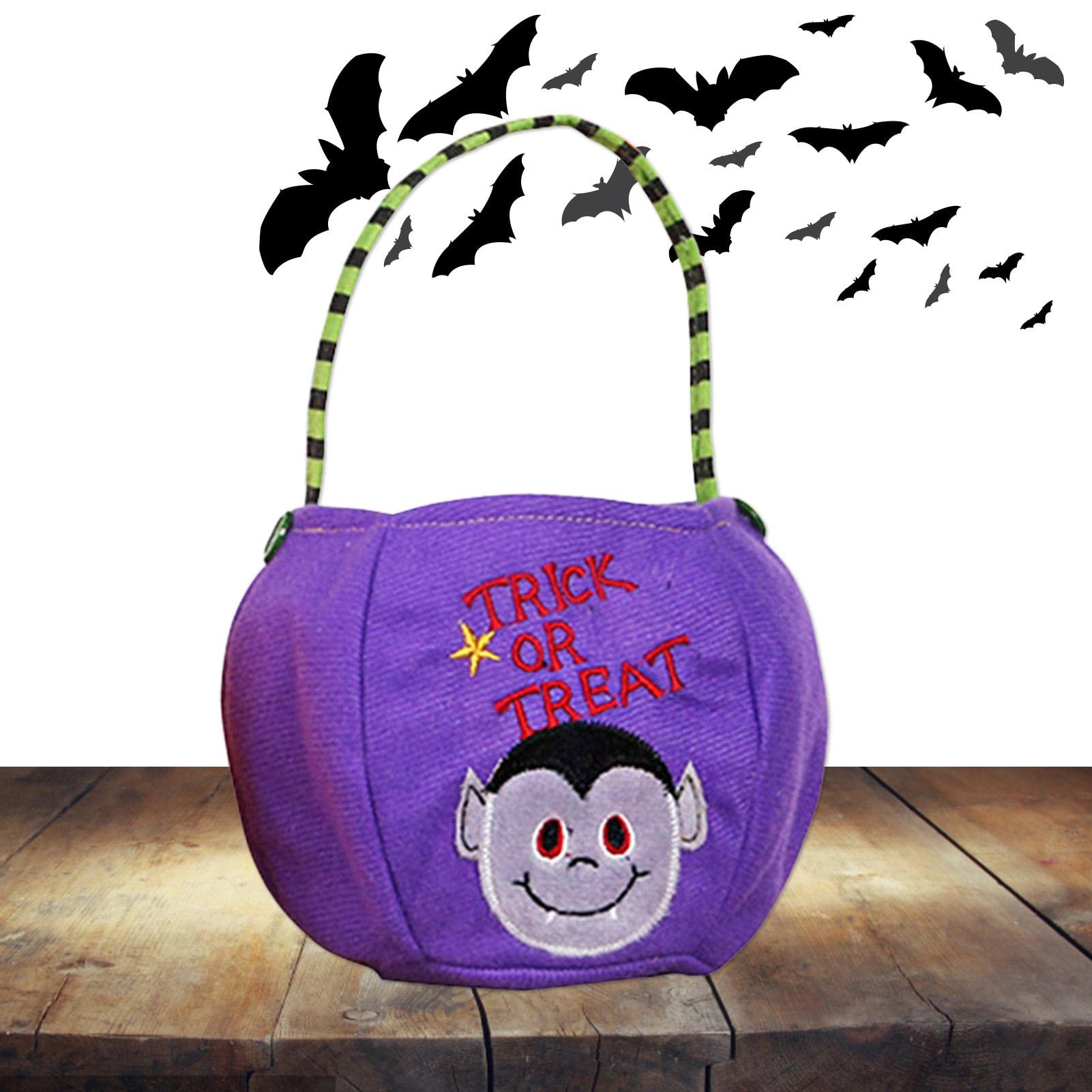 VENTDOUCE Personalized Halloween Treat Bag | Candy Bags Large Reusable Pumpkin Bags,Non-Woven Bags Candy Party Gift Handles Bags Bag, Halloween Candy Basket Bag, Bucket Decoration, Candy Pails