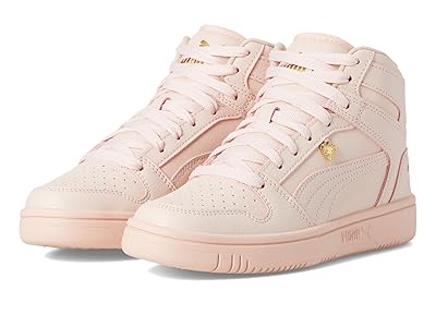 PUMA Kids Rebound Layup Mid (Big Kid) Kids Shoes Island Pink/Gold