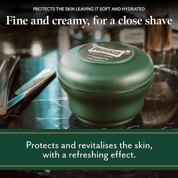 Proraso Shaving Soap in a Bowl, Green, 150 ml