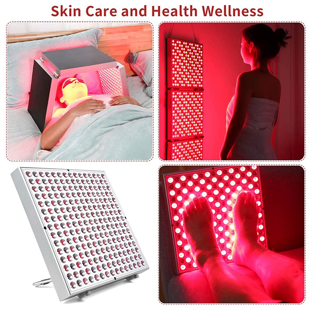 Lámpara de Terapia de Luz Roja con Control Remoto,Rojo 660nm e Infrarrojo Cercano 850nm,Terapia de Luz LED de Cuerpo Completo,para la Piel,Alivio del Dolor,Antienvejecimiento,135W