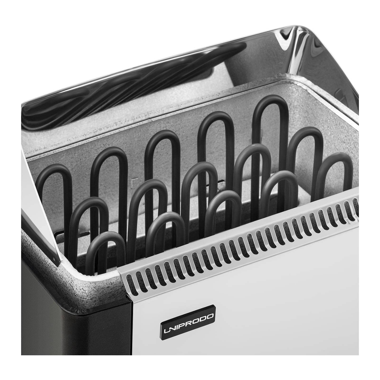 UNI_SAUNA_S8.0KW Poele sauna 8 kW 30 à 110 °C Minuterie et commande incl. Protection contre surchauffe Pour 8-12 m³ Radiateur électrique chaleur sèche Poele electrique sauna Accessoire sauna