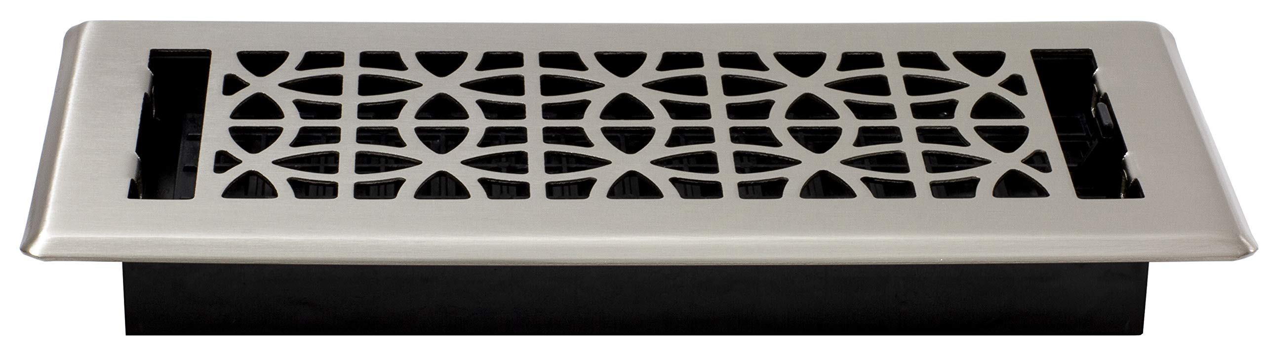 Decor Grates ECH410-NKL Eclipse Plated Floor Register, 4-Inch by 10-Inch, Nickel