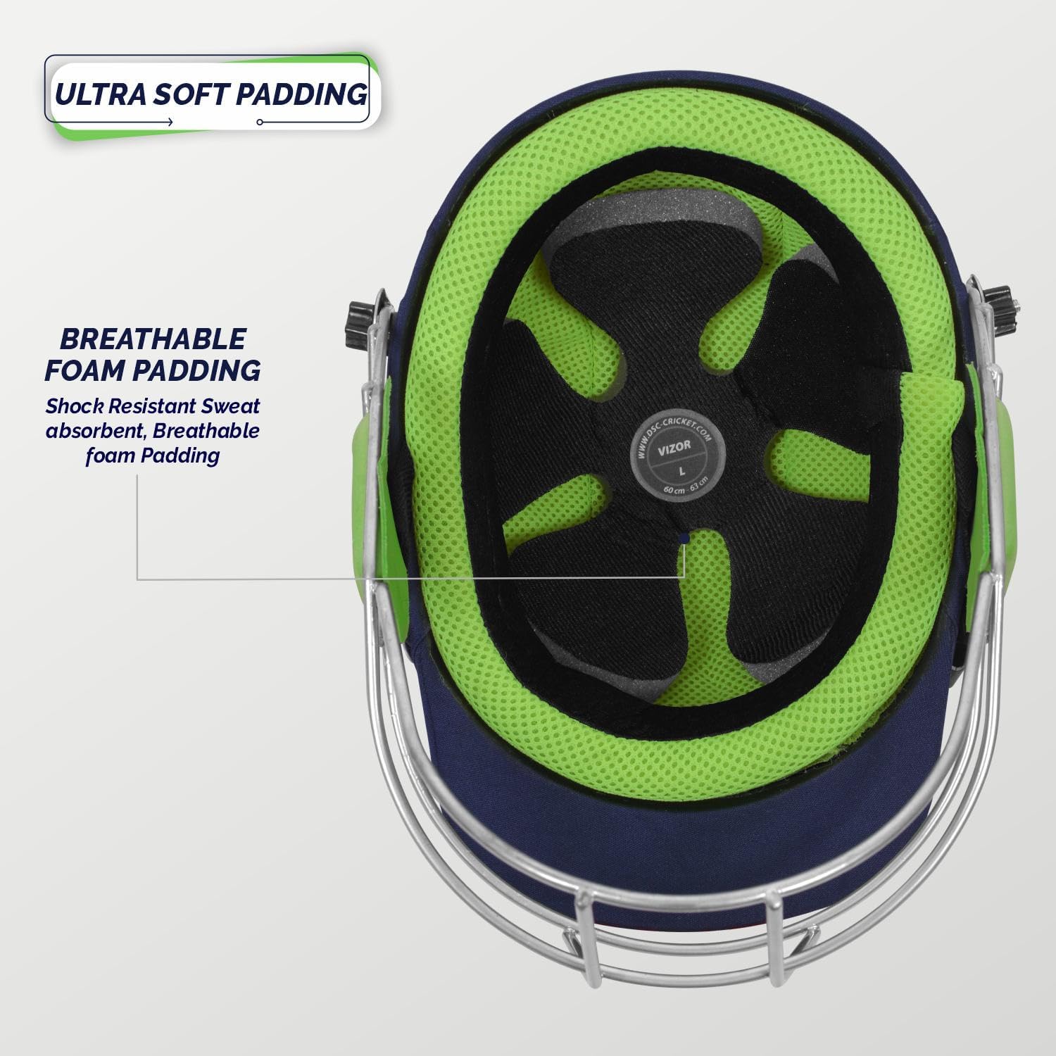 DSC Vizor Cricket Helmet Large (Navy)