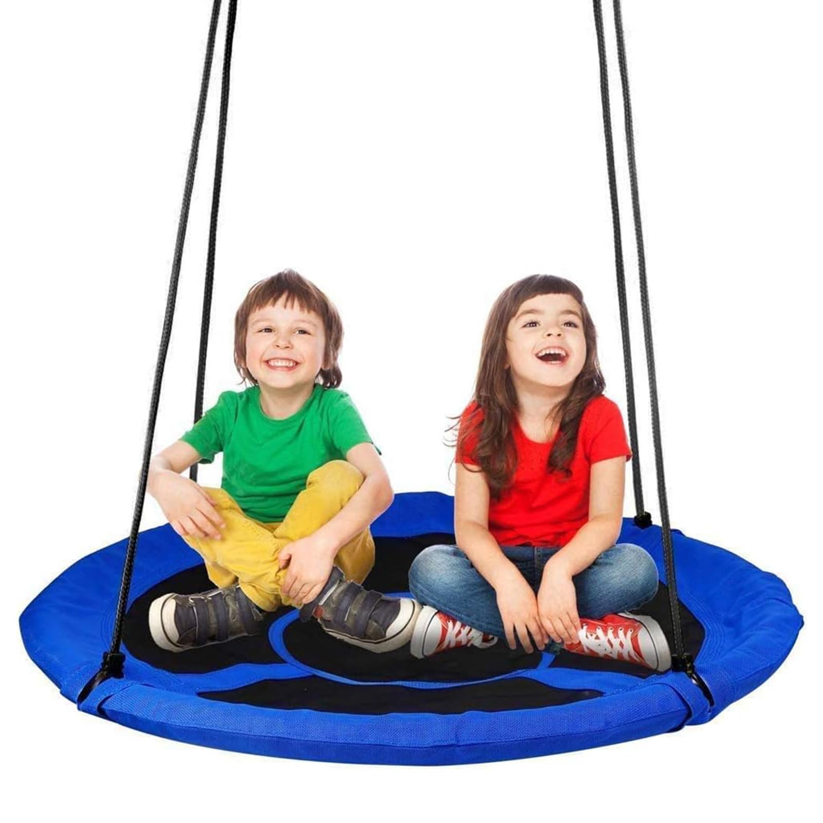 Dripex Nest Swing Children's Tree Swing Seat Square Basket for Outdoor Backyard Garden, Oxford, Multicolor, 100cm, 150 kg Capacity(Blue)