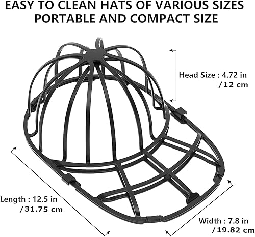 Miniatura 5 de Arandela de sombreros para gorra de béisbol para lavadora, marco de lavado de gorra de bola protector de limpieza para lavado y lavavajillas,