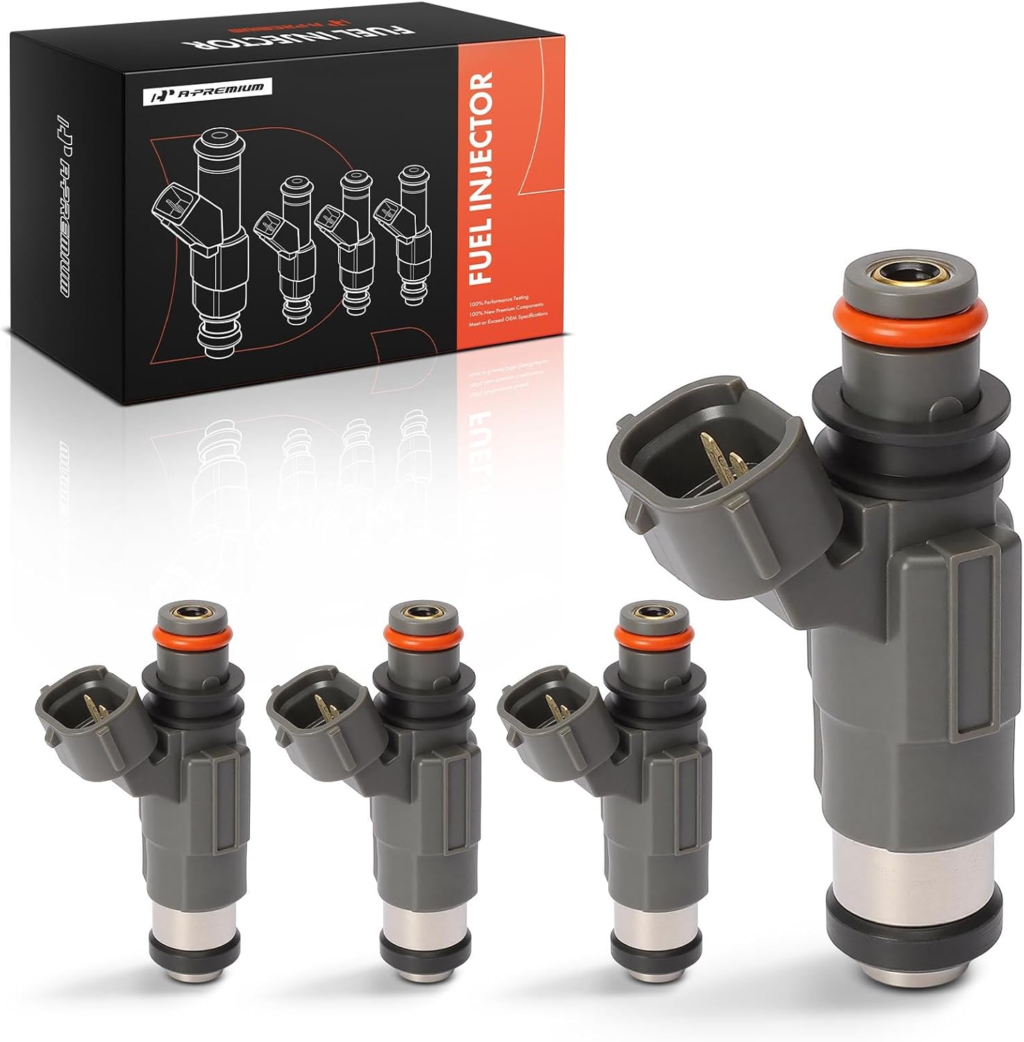 A-Premium Fuel Injectors Compatible with Mitsubishi Mirage 1997-2002 L4 1.5L, Gas, Set of 4, Replace# MD31979, 730963D