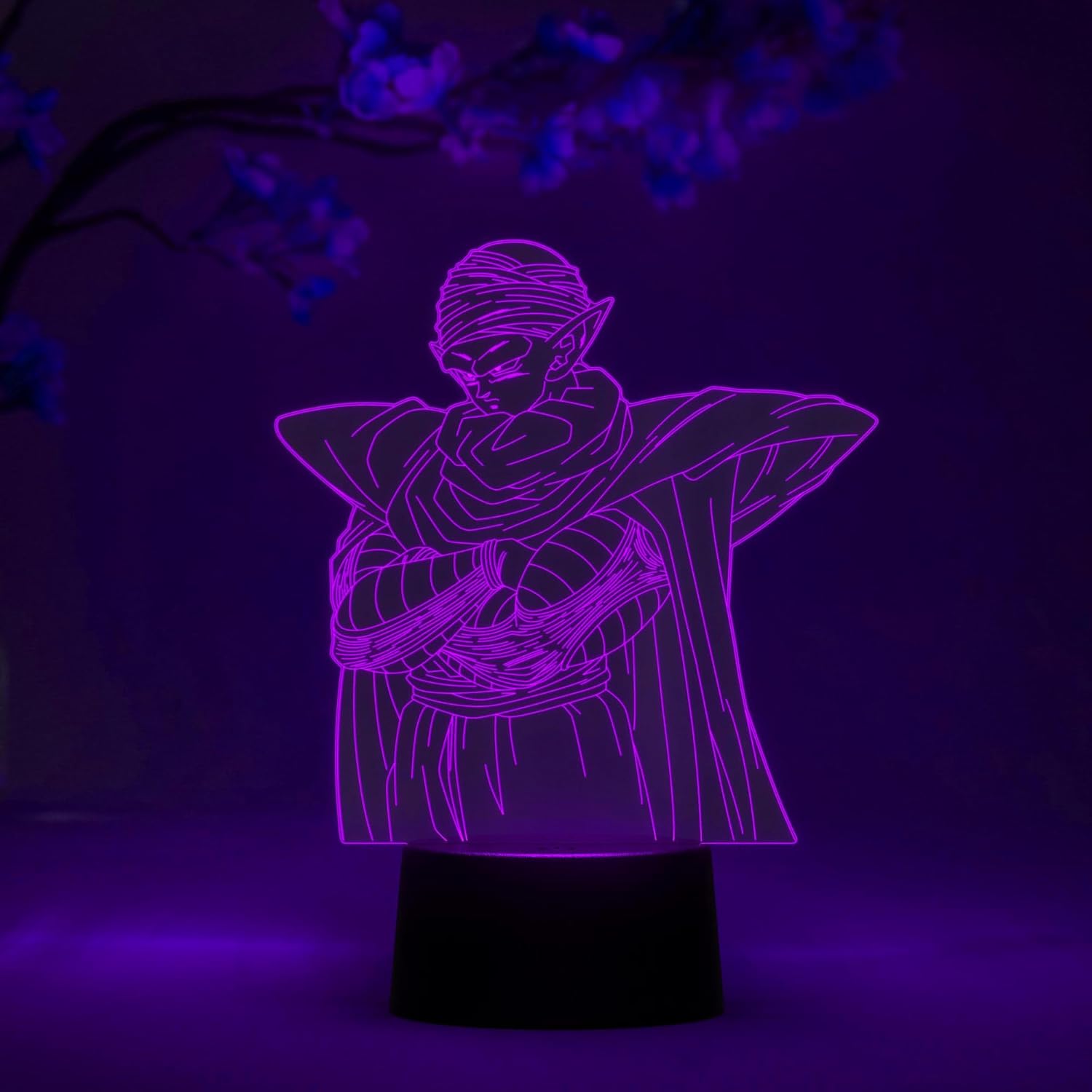Otaku Lamps Piccolo Dragon Ball Super – Anime Lamp Figure Night Light, 16 Color RGB LED – Remote, 3D Anime Room Décor Gift for Otaku