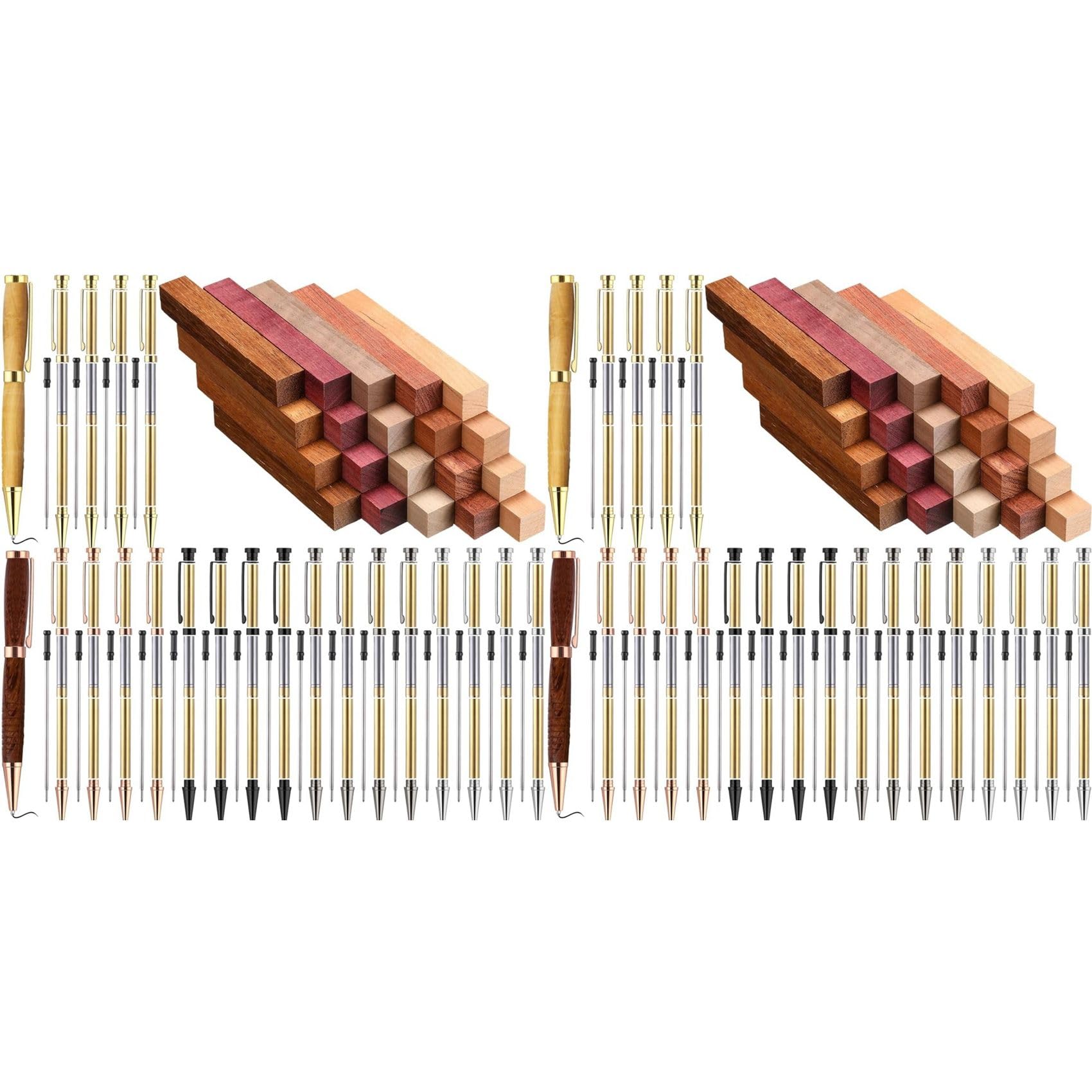 Jnchdghwa As Shown 20 Sets Woodturning Pen Kits Project Supplies 7Mm Slimline Pen Kits With Refill For Lathe Turning -Package Crafts