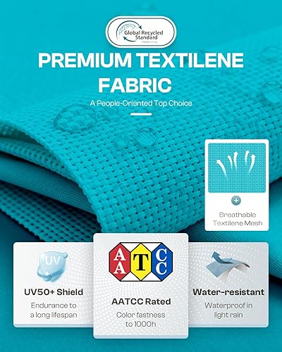 Miniatura 8 de Sillones de piscina, tumbona al aire libre con ruedas y sillón reclinable de 5 posiciones, fácil de mover, silla de aluminio para patio, junto a la