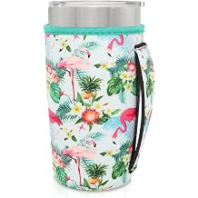 Cup Holder with Handle, 20oz-24oz Tumbler Cups, Tropical