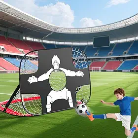 Rede de Futebol Dobrável, Gol de Futebol, Porta de Futebol Dobrável e Portátil, Design Multifuncional para Treino de Futebol ao ar Livre e no Quintal e para Exercícios de Remate