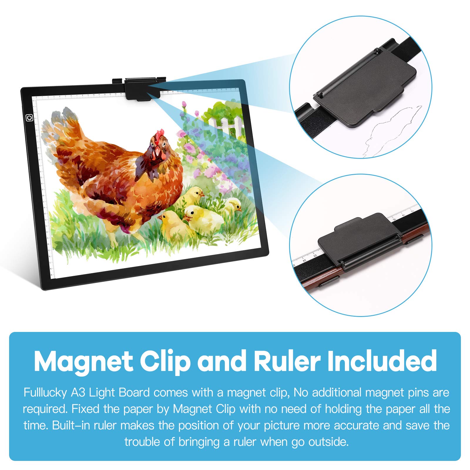 Tavoletta Luminosa A3 Himimi - LED Con Luminosità Regolabile 3 Livelli, Ultra Sottile Per Disegno E Animazione - Foto 5