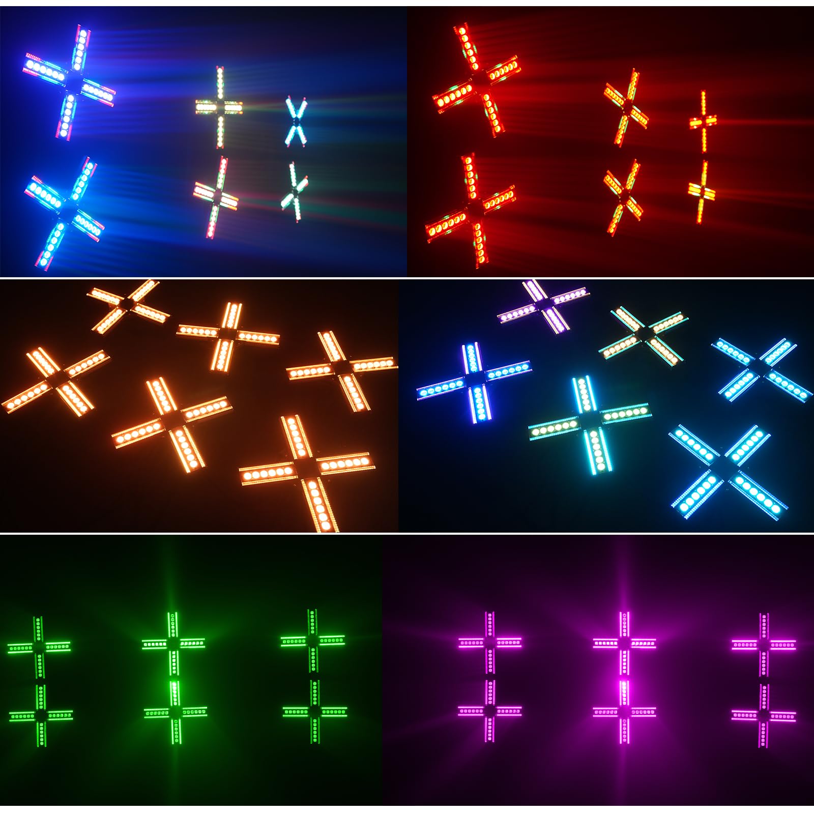 Bewegender Kopf DJ Lichter 4 Arme Party Lichter Indoor Moving Head Led Bühne Effekt Licht DMX512 & Sound aktiviert rotierendes Disco Licht