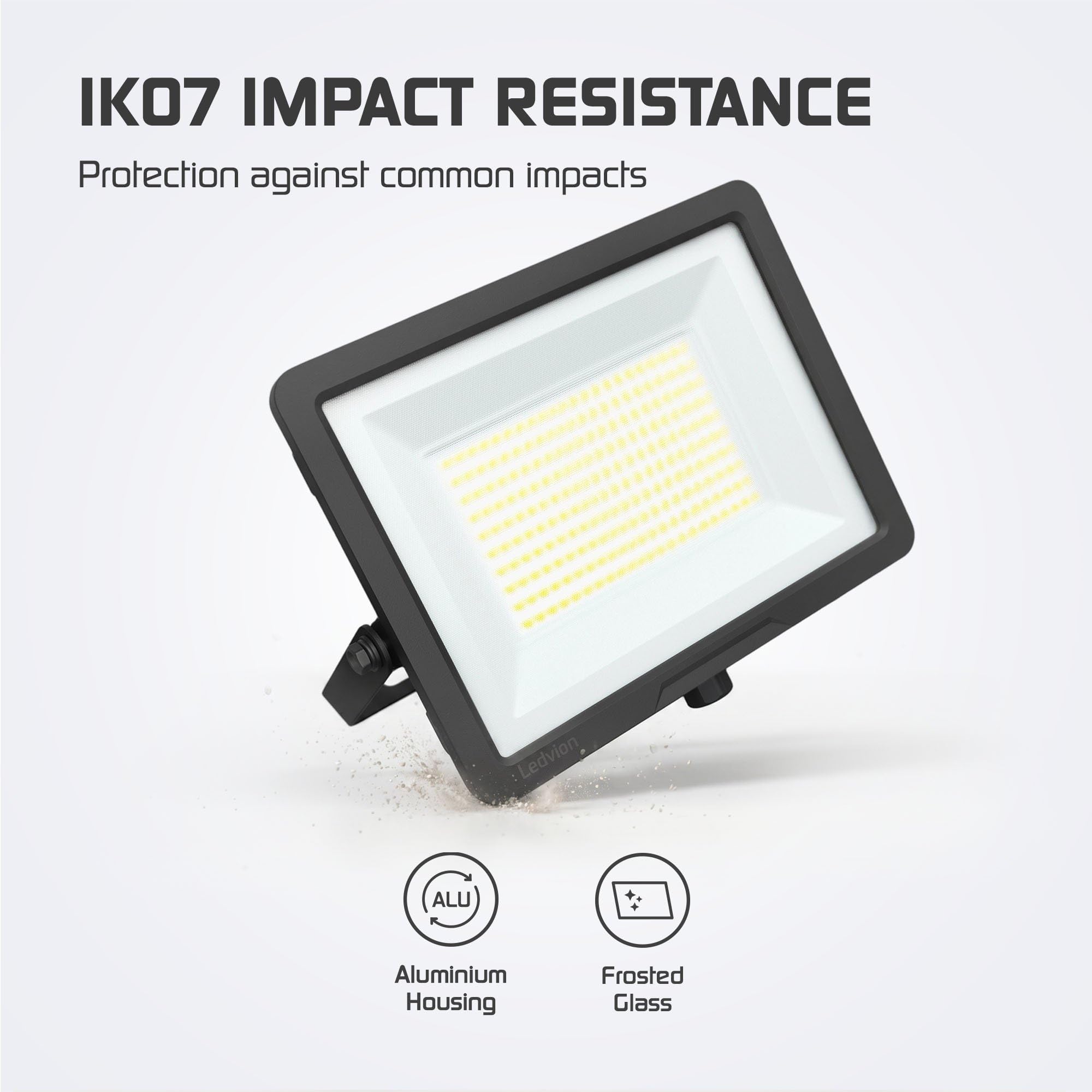 Ledvion 2 pezzi Performance Faretto LED da Esterno IP66 100W 135lm/W 6500K