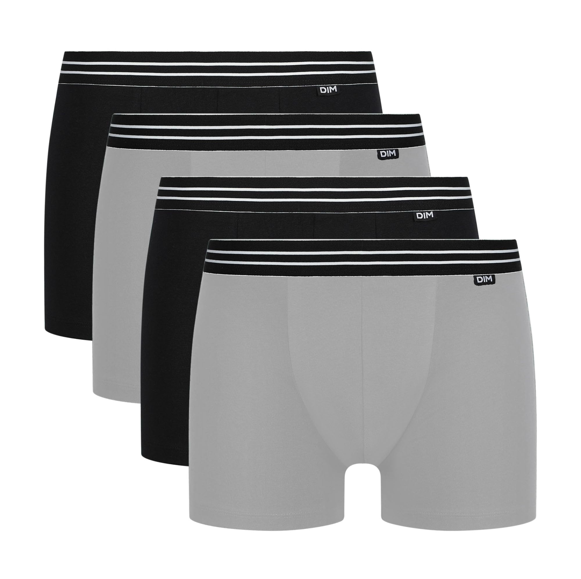 DIM Herren Boxershorts 4er Pack | EcoDIM Cotton Stretch | Dauerhafter Komfort und optimaler Halt | Klassischer Gürtel.