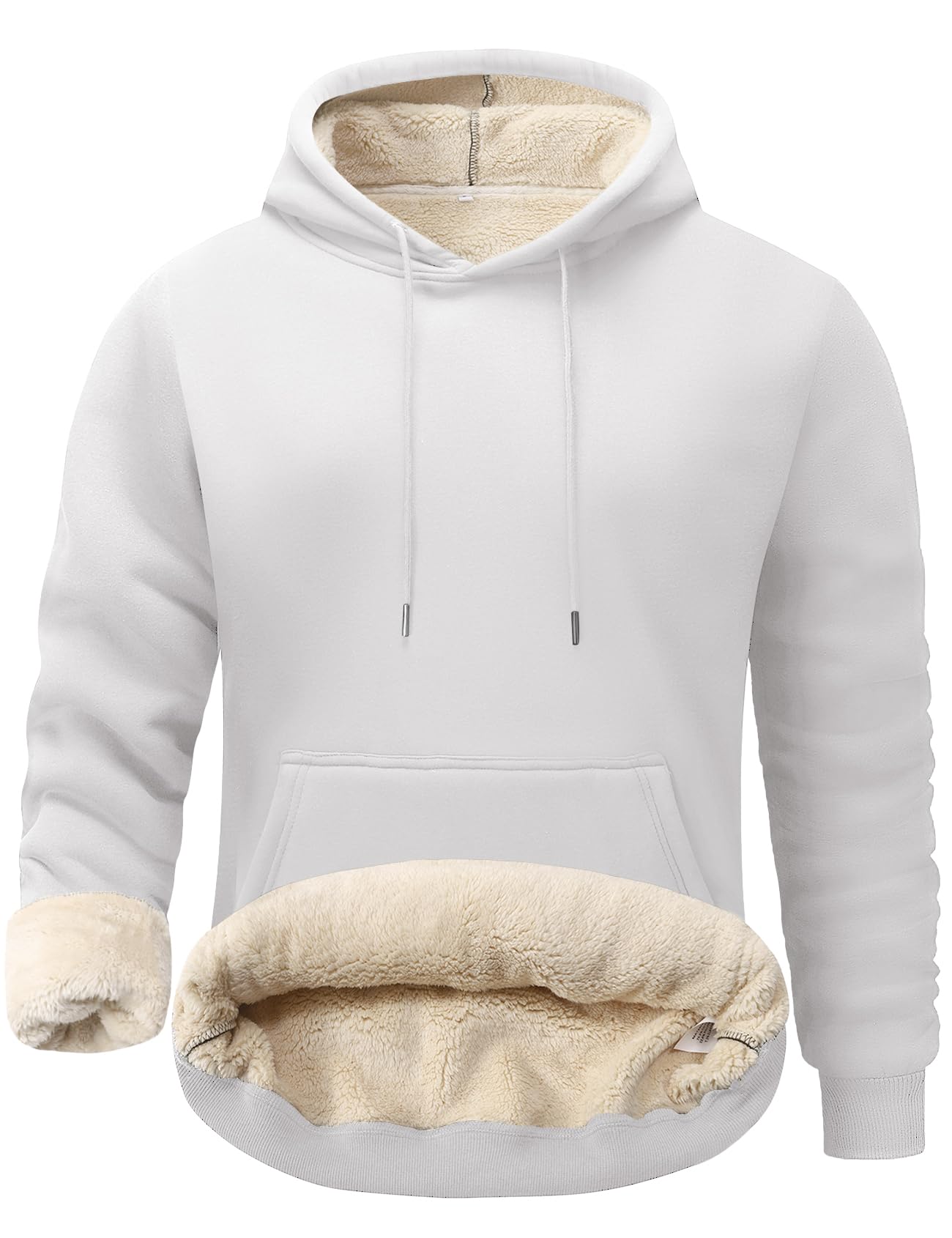 Flygo Men's Sherpa Lined Hoodie