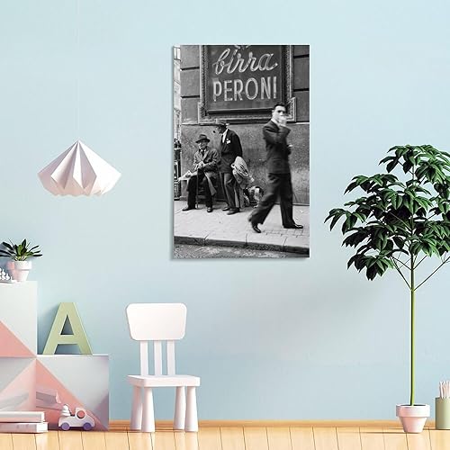 Miniatura 4 de AAHARYA Póster vintage de calle italiana en blanco y negro, arte de pared, lienzo para pared, pintura en lienzo, póster de arte de pared para