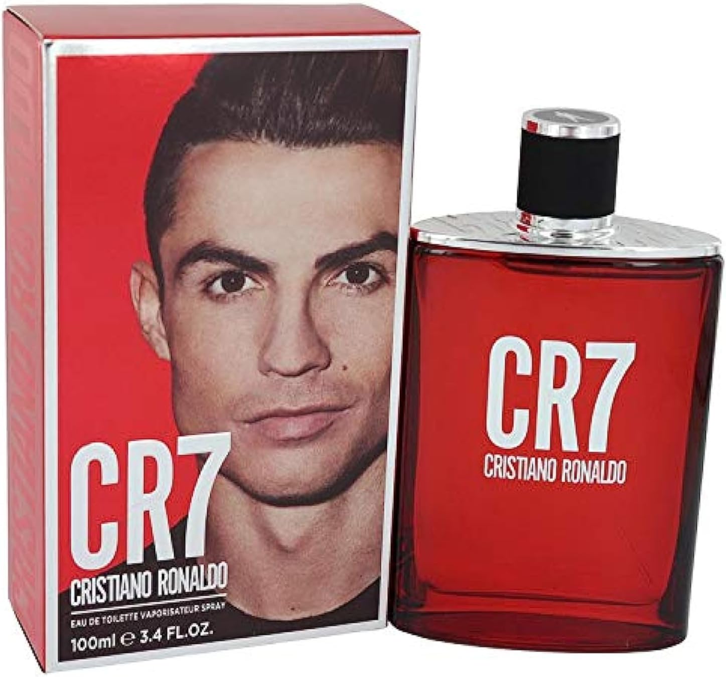 Cristiano Ronaldo Eau de Toilette Spray for Man, 3.4 Ounce, Red