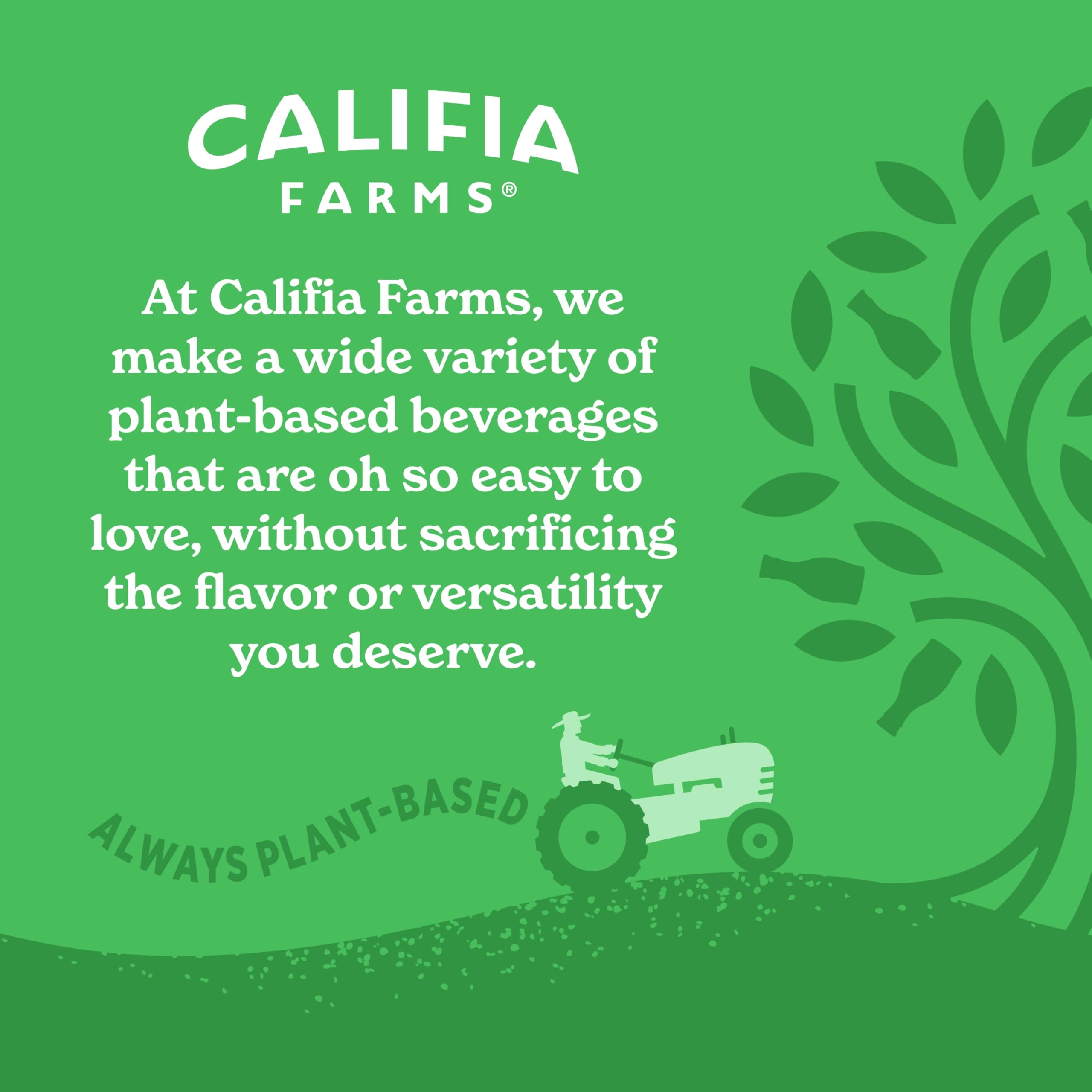 Califia Farms - Organic Unsweetened Almond Milk 48 Oz Dairy Free Keto Vegan Plant Based Organic Milk Non — view 7