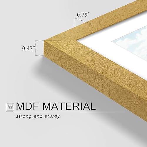 Miniatura 550 de Picrit - Juego de 12 portarretratos de 5 x 7 pulgadas para colgar en la pared o exhibir sobre una mesa, para fotos de 4 x 6 con paspartú o 5 x 7