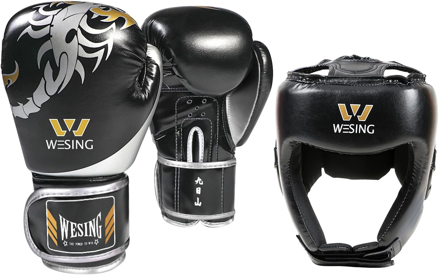 WESING – Juego de guantes de artes marciales, juego de guantes de boxeo de 10 onzas para hombres y mujeres, entrenamiento de kickboxing