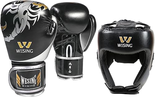 WESING - Juego de guantes de artes marciales, juego de guantes de boxeo de 10 onzas para hombres y mujeres, entrenamiento de kickboxing