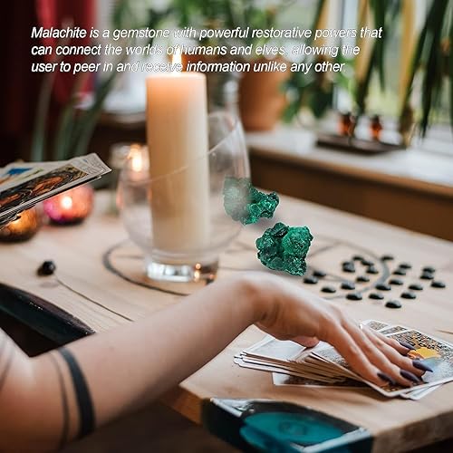 Miniatura 6 de Piedra de cristal de malaquita natural de 0.05-0.11 libras, piedra de malaquita cruda, espécimen mineral de malaquita áspera irregular, forma