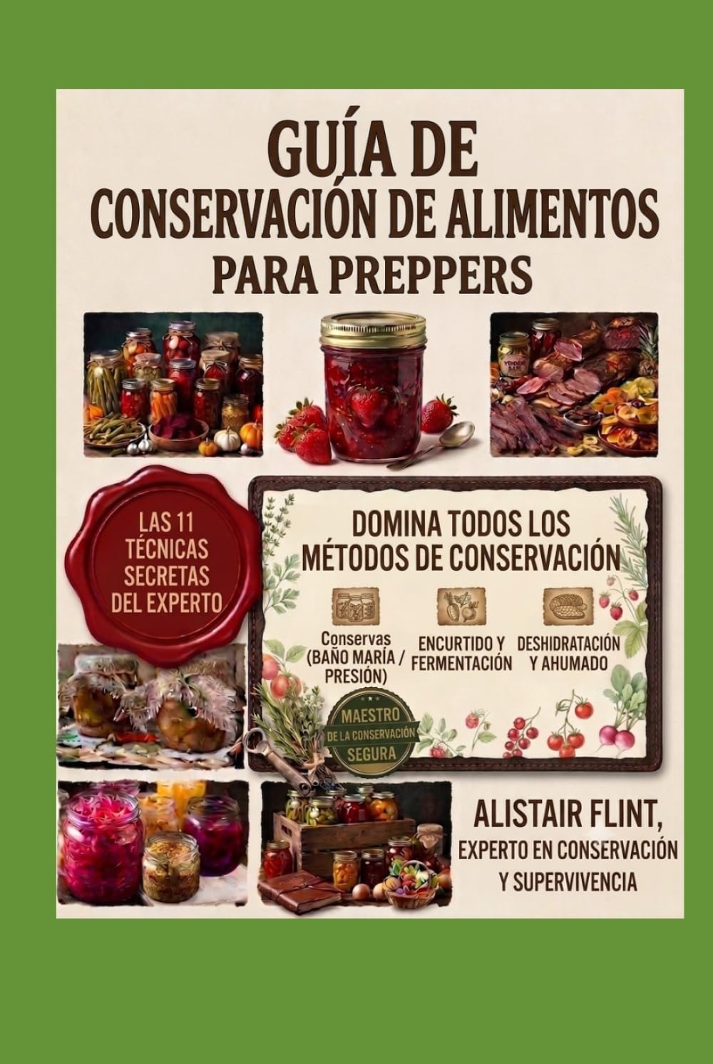 Conservación de Alimentos - Clase Magistral: Un Sistema Maestro 11 en 1, 100 Recetas Esenciales (escrito por Alistair Flint).