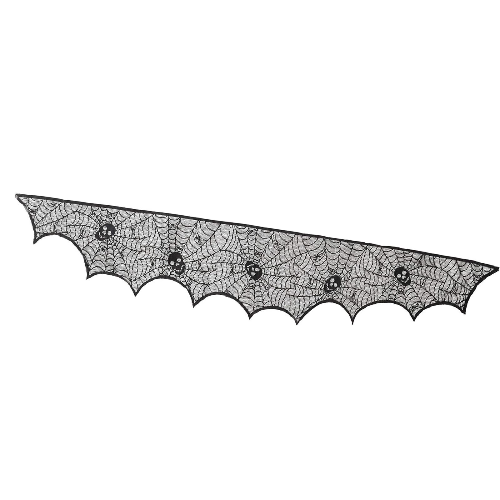 Carotoe G Halloween Decoration Web Table Runner Tablecloth, Mantel Scarf For Halloween Party Party Decoration