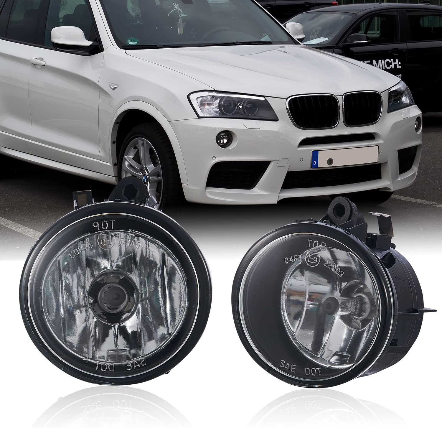 Amazon.com: TUZILLA Fog lights for BMW X1 F48 F49 2016-2019 X2 F39 2018 ...