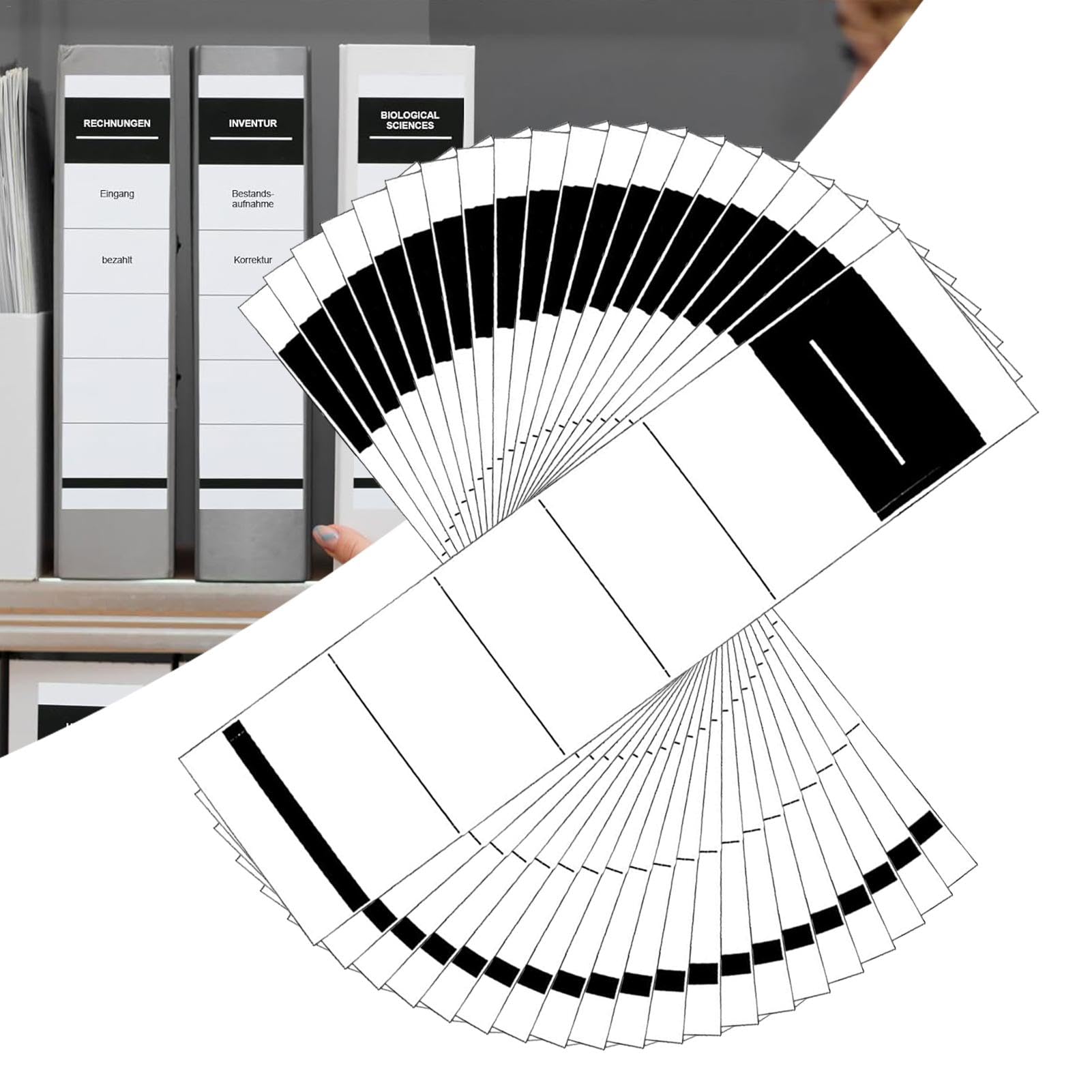 Etichette Per Raccoglitore,Etichette Per Raccoglitore,Adesivo Per | Etichettatura Cartella Di File - Set Di 100 Etichette Autoadesive Per Raccoglitore, Etichette Adesivi Scrivibili Per D
