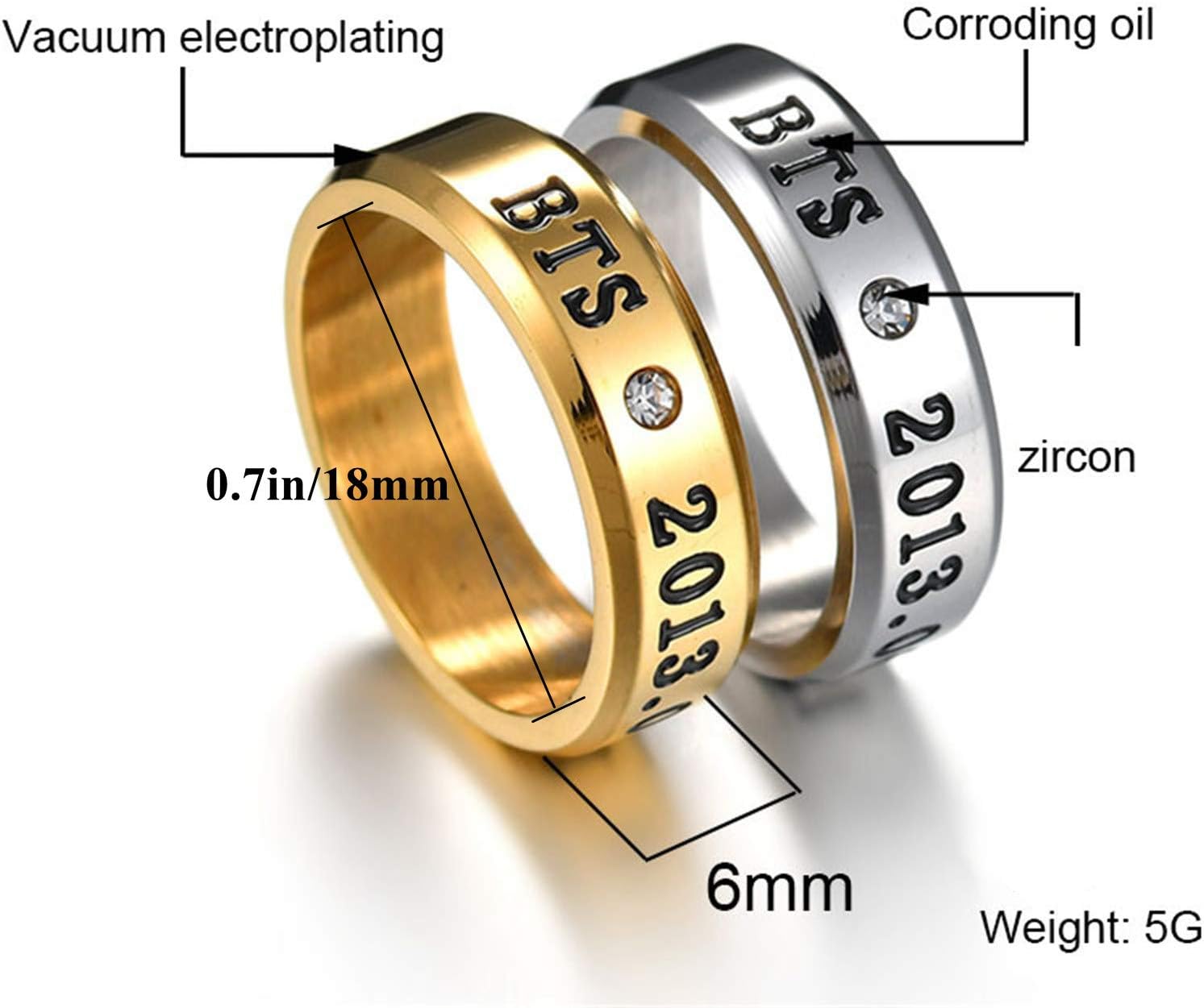 Mshion BTS Ring, BTS Jung Kook Merchandise, Kpop BTS Jewelry for Boys Mens, Sports Fan Rings with Stainless Steel Chain for Necklace(Pack of 3) : Clothing, Shoes & Jewelry