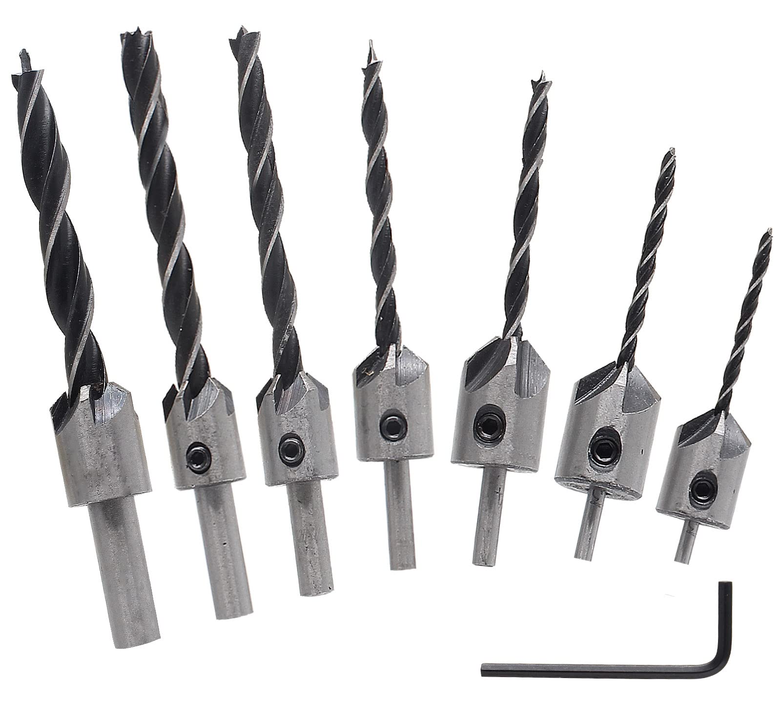 Countersink Drill Bit Set, 6Pcs Counter Sink Drill Bits Counter Sinker - View #11