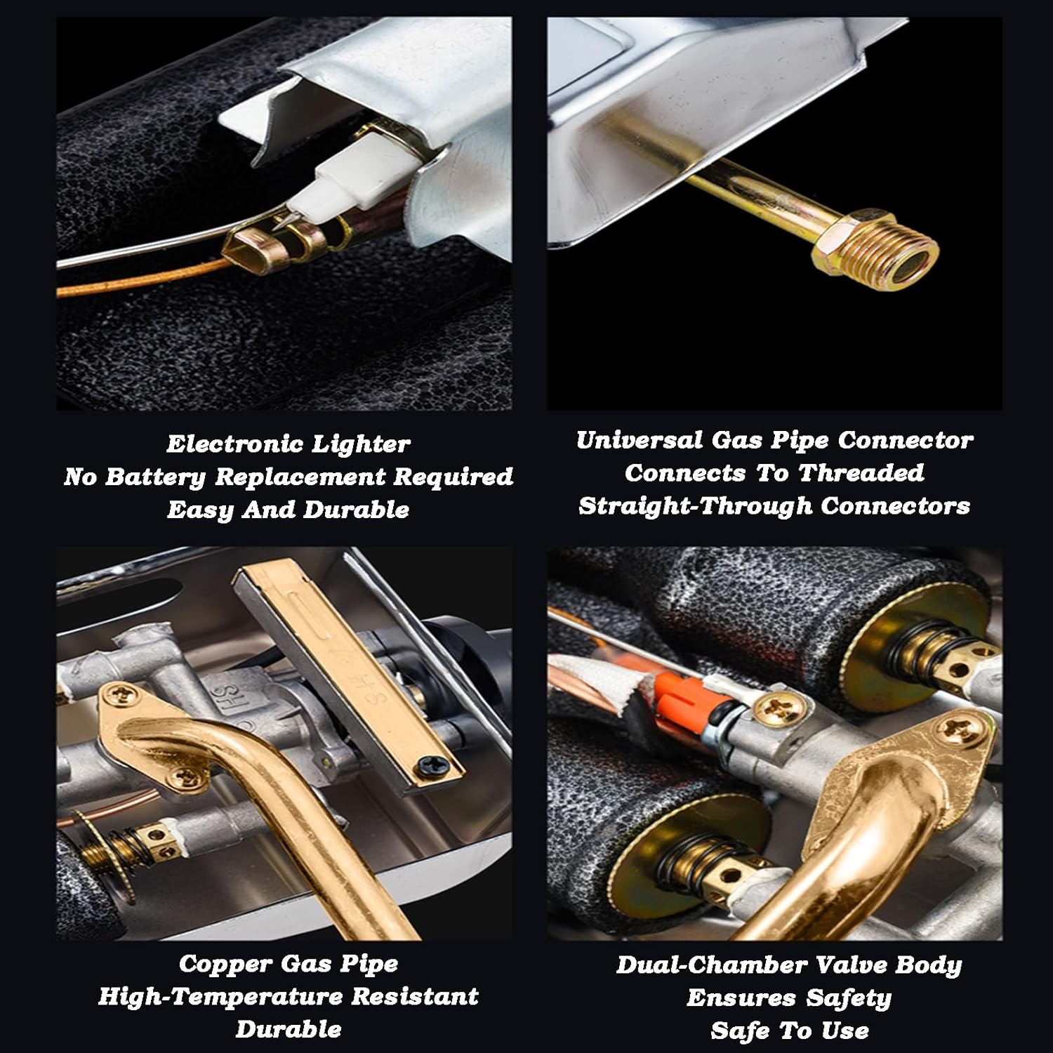 Commercial Gas Stoves,Energy-saving Wok Burner,6.8/8.7kw Fire Ring Countertop Stove,NG/LPG Source Kit,for Caravan Camping Outdoor(Ng,8.7KW)