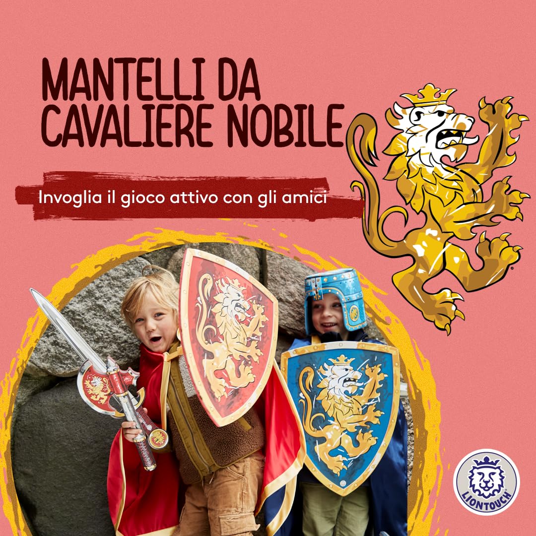 Liontouch Cavaliere Nobile Medievale Raso Giocattolo Mantello Per Bambini | Parte Di Una Linea Di Costumi Per Bambini