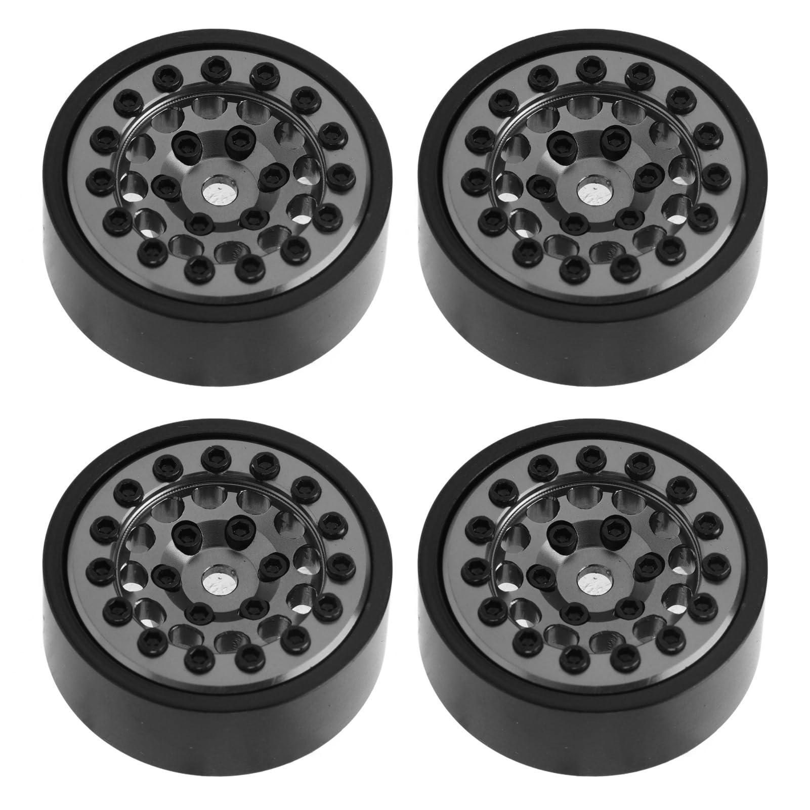 Buje de rueda de coche RC 4 piezas RC Auto Llanta Buje con contrapeso, 12