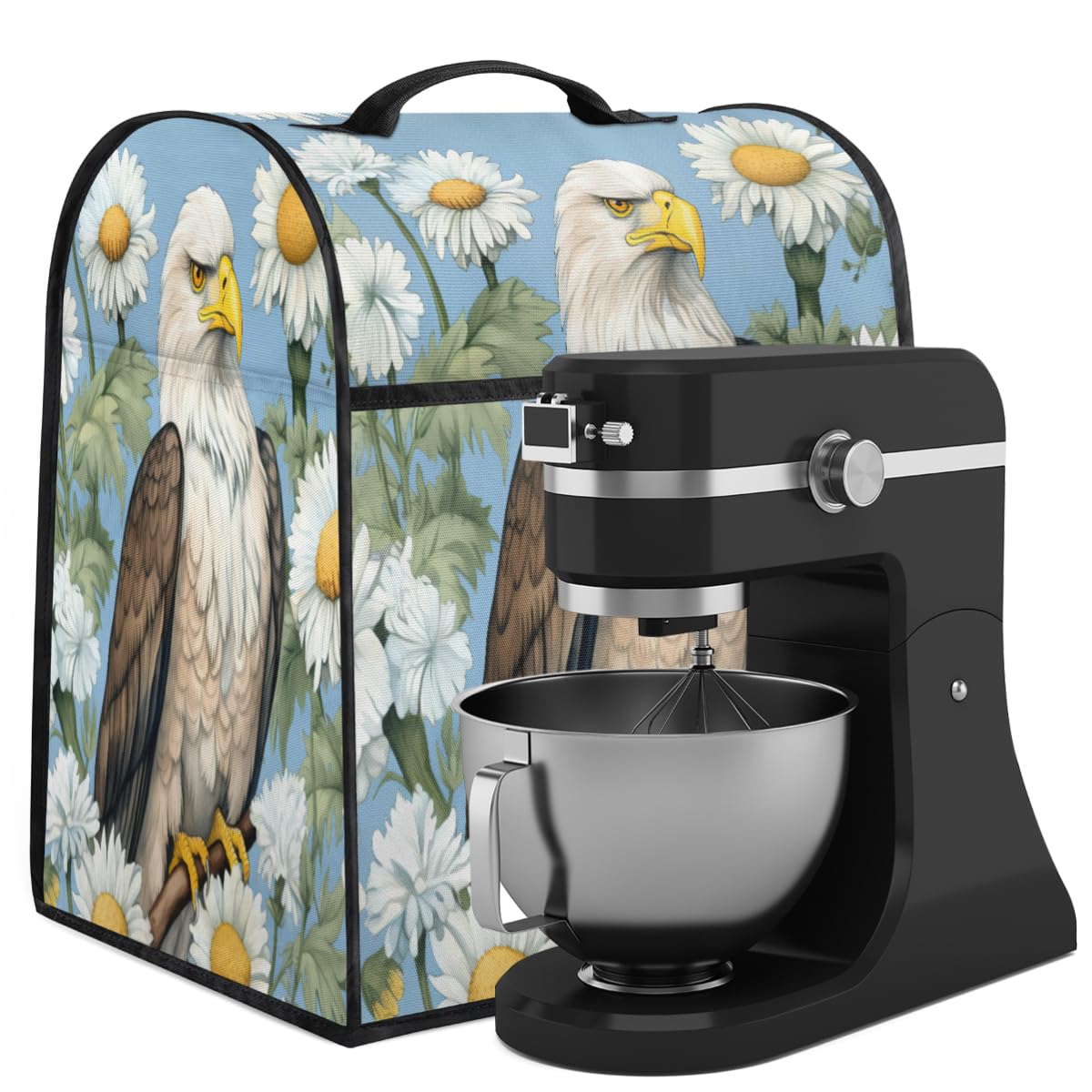 Coffee Maker Cover Daisy Eagle Kitchen Appliance Covers Small Appliance Covers Blender Cover Juicer Cover Dust Covers for Kitchen Appliances with Top Handle and Pockets,Washable,B772