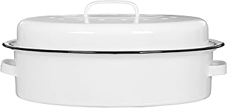 Premier Housewares Naczynie do zapiekanek z pokrywką do piekarnika ze stali nierdzewnej garnek do pieczenia z pokrywką do pieczenia z pokrywą wys. 10 x szer. 37 x gł. 27 cm