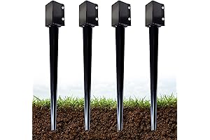 Fence Post Anchor Metal Stakes for Heavy Duty Ground Post