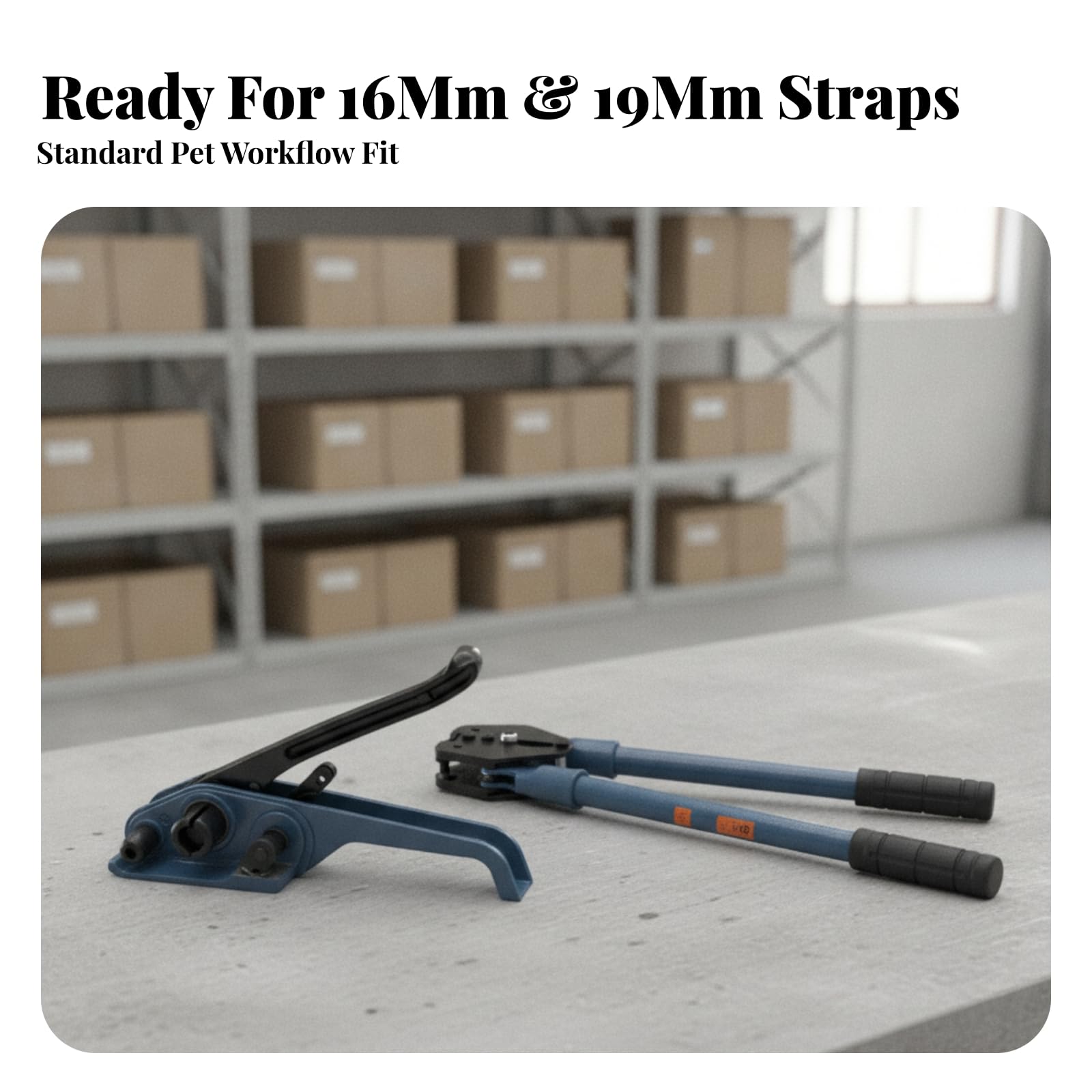 Strapper Tensione Sigillatrice Kit Strapping Manuale Tendinastro Sigillatrice per Reggia PET Manici Lunghi Presa Antiscivolo Chiusure Strette