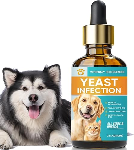 Tratamiento de infección por levaduras para perros, tratamiento natural y suave de infección de oído de perro, alivio rápido de la picazón en la