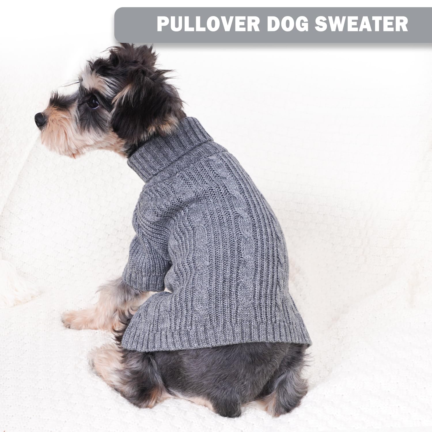 Suéteres de cuello alto para perros, ropa para perros pequeños, suéter de punto cálido para cachorros, ropa para clima frío, suéter para perros pequeños, suéter para otoño e invierno, ropa para gatos