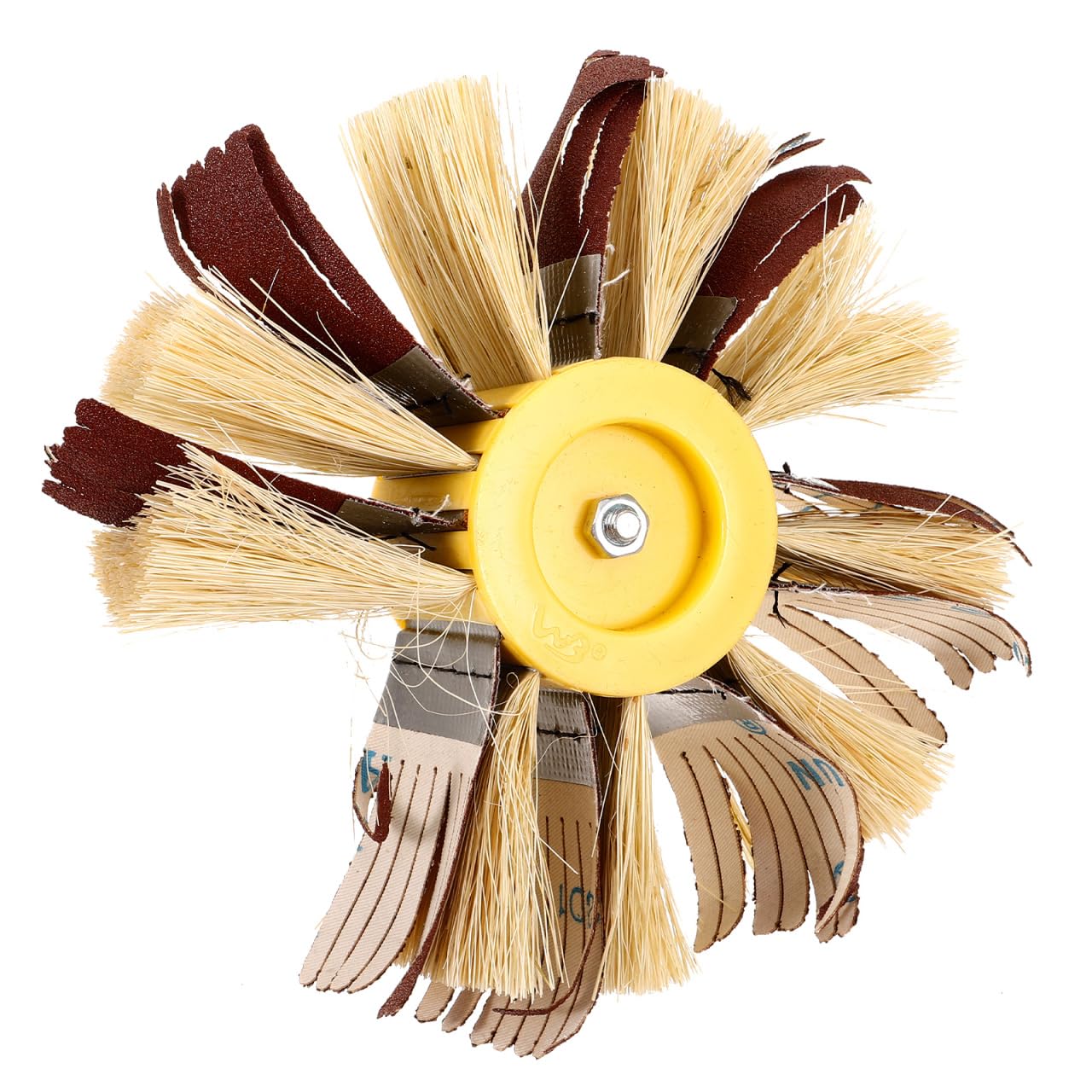 Rueda Lijadora De Sisal 120 Grano De Lijado Para Taladro 6.29X6.29X3.54In Herramienta Rotativa Para Pulir Muebles Y ReparacióN