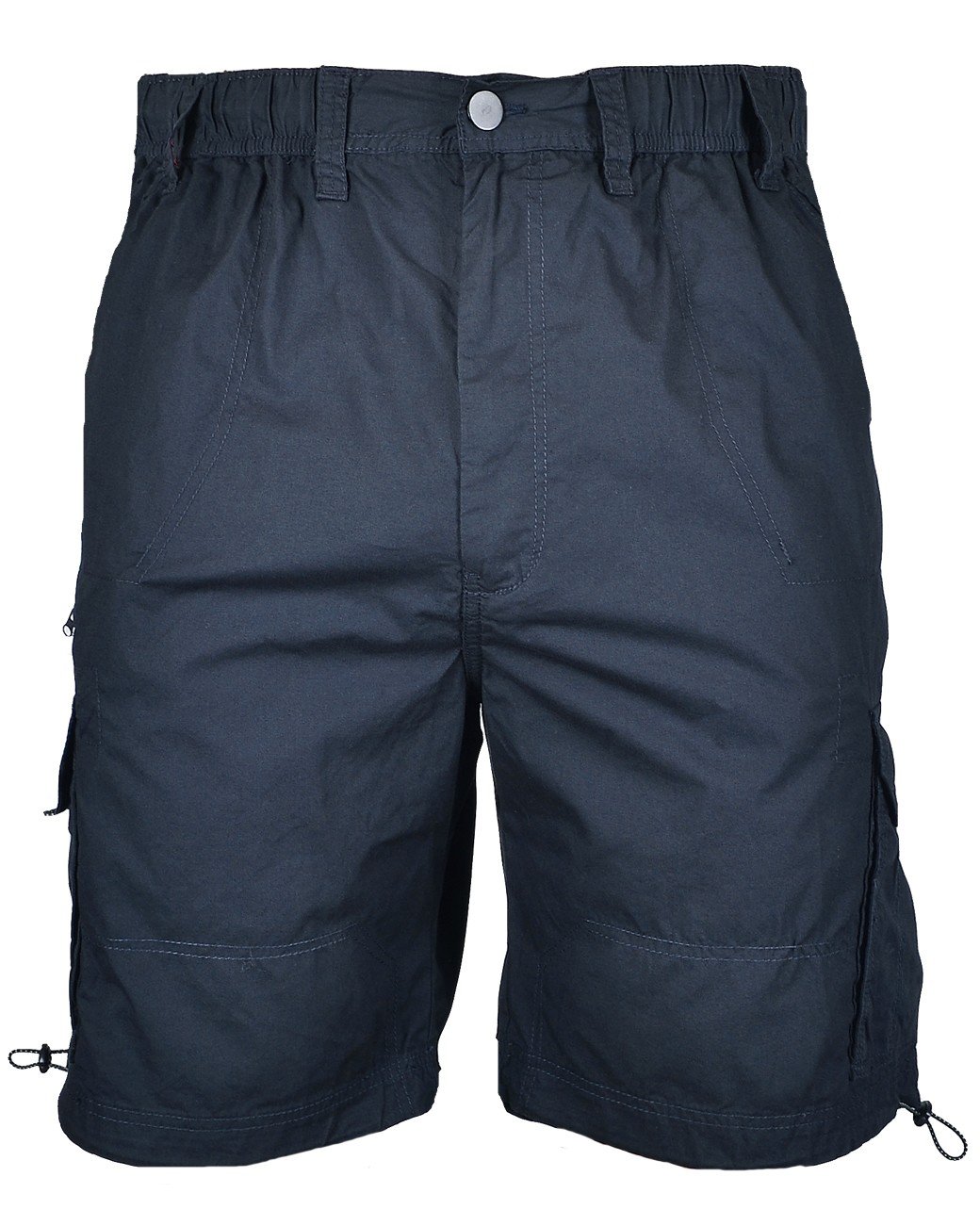 Espionage Big Mens Navy Blue Helm Poplin Cargo Shorts for Sizes 2XL 3XL 4XL 5XL 6XL 7XL 8XL, Size : 6XL