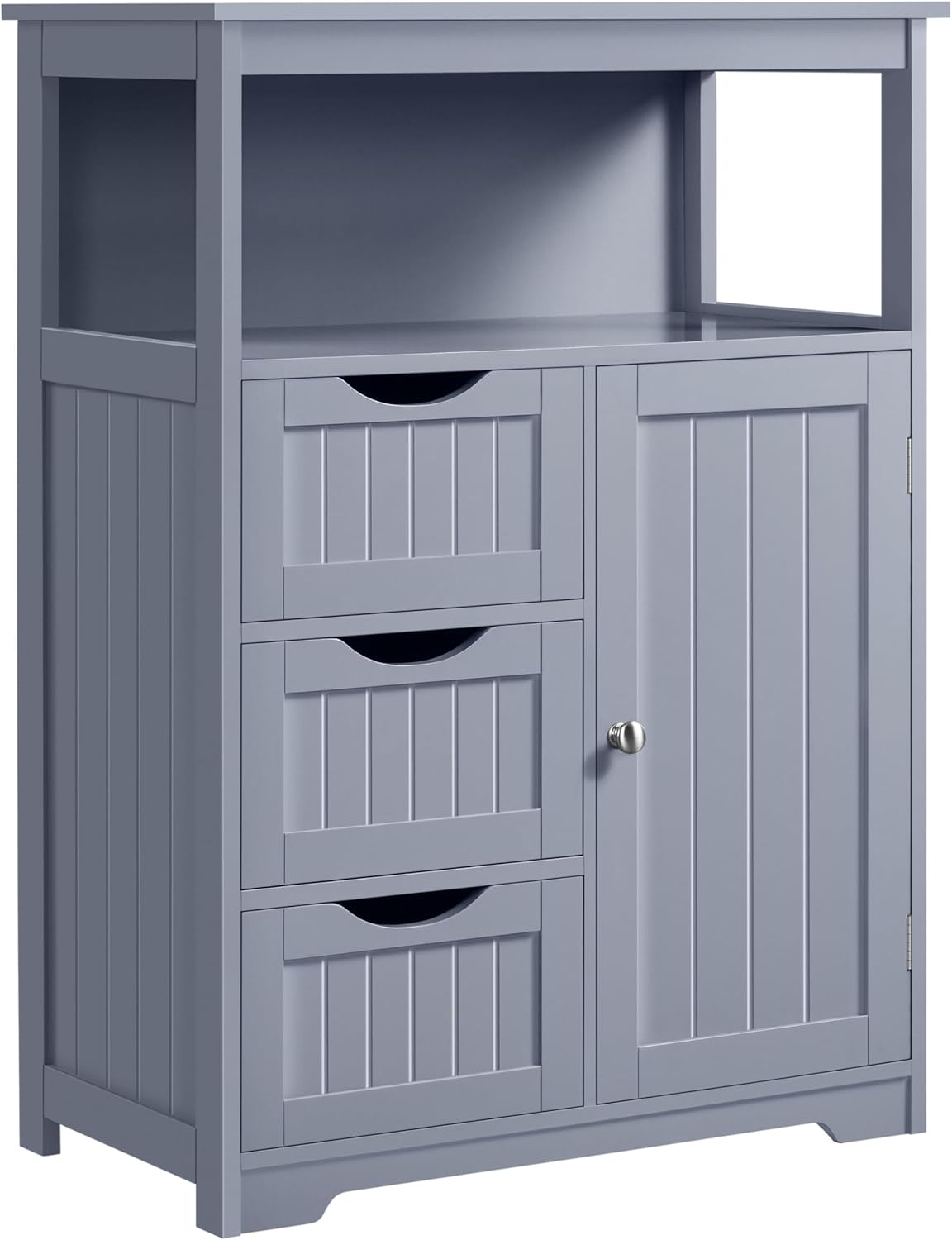 Yaheetech Gray Floor Cabinet with 3 Drawers