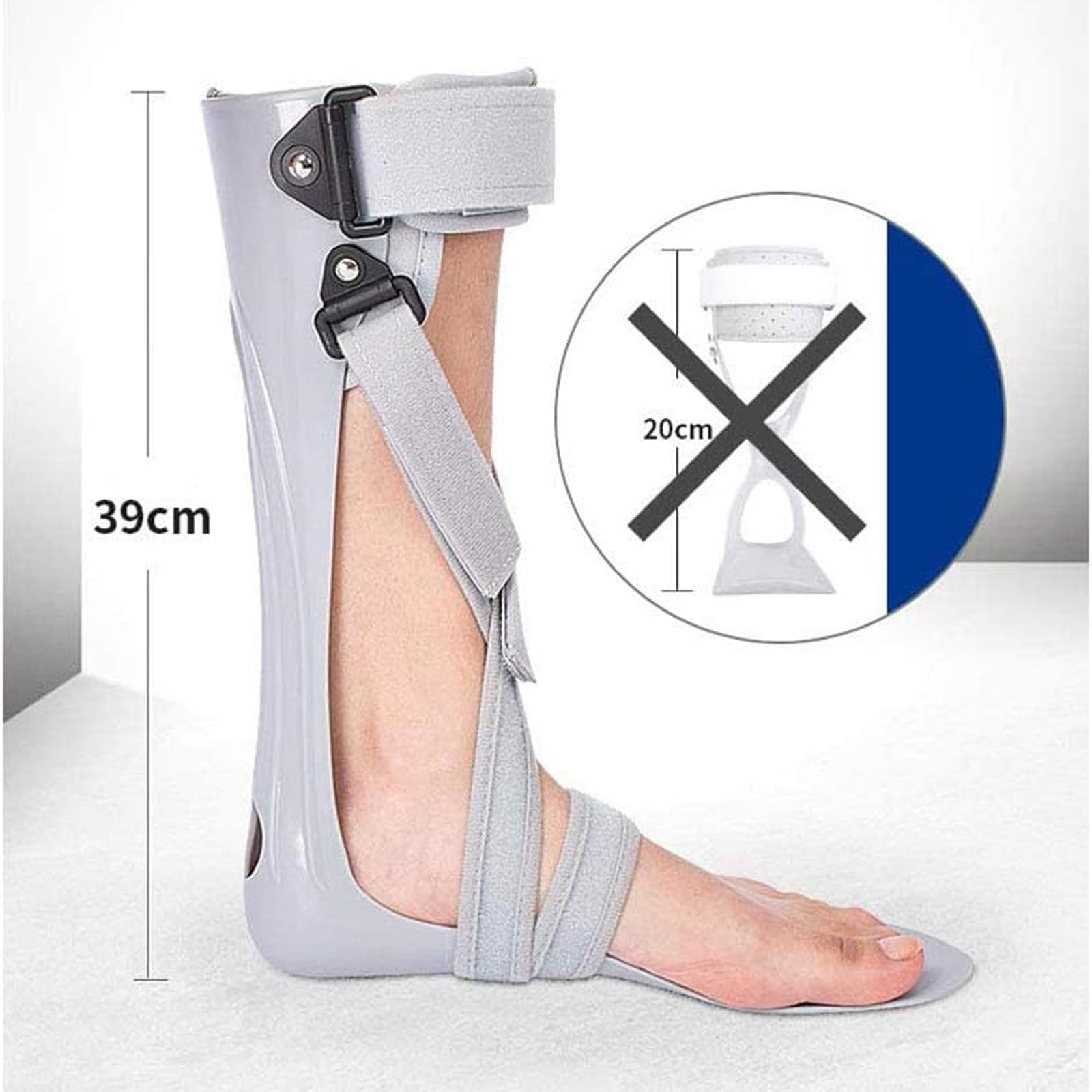 Férula De Soporte Para Pie Caído AFO, Soporte Para Órtesis De Tobillo Y Pie, Férula De Corrección De Tobillo Para El Tratamiento De La Fascitis Plantar,Right,L