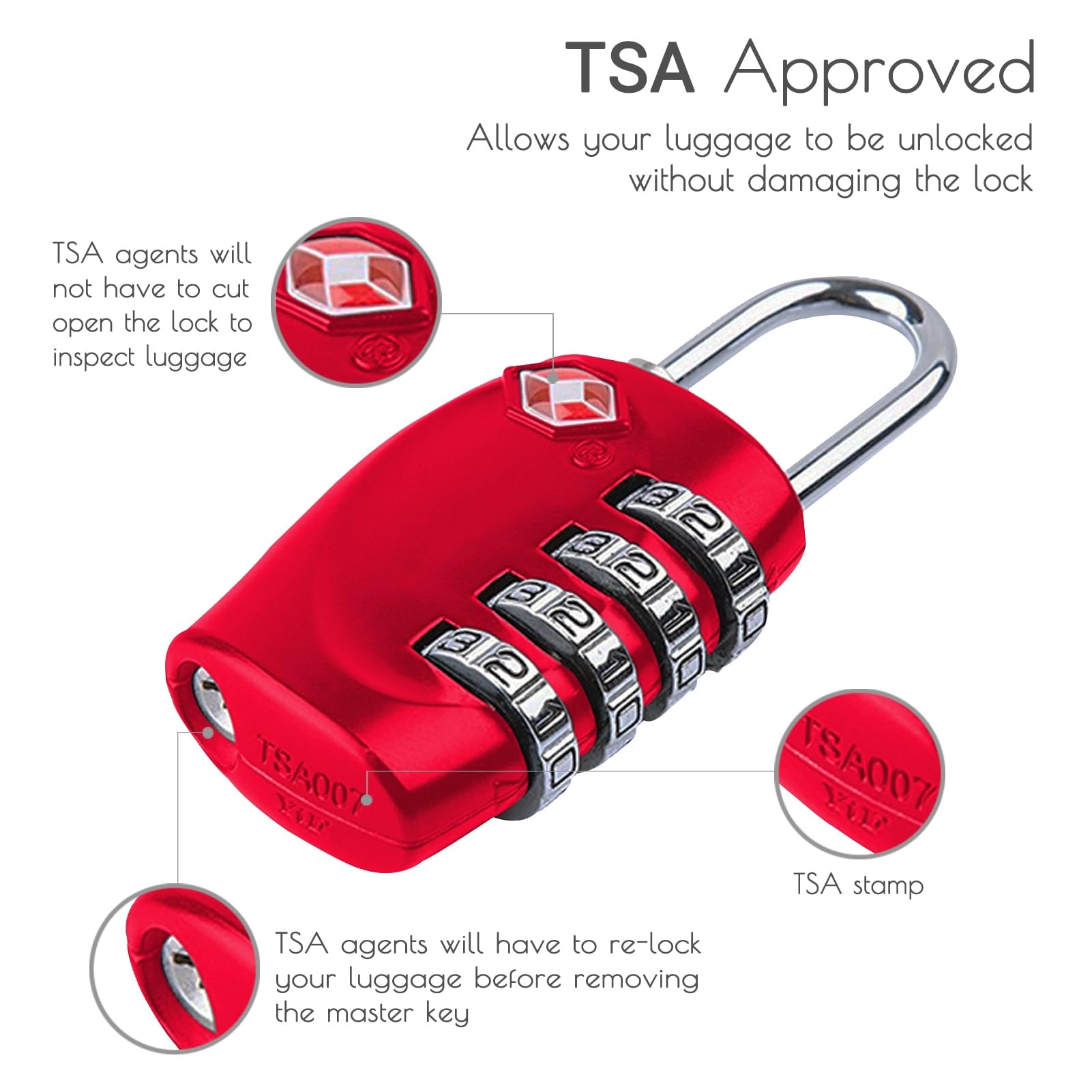 Candado Combinacion Candados TSA De Combinación Para Maletas