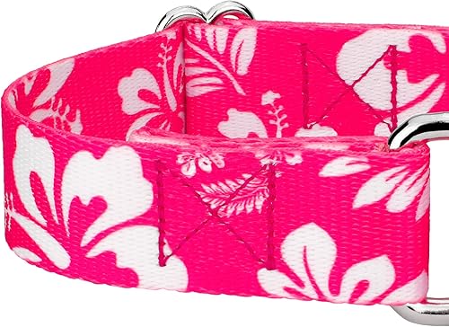 Miniatura 6 de Country Brook Petz - Collar para perro martingala hawaiana rosa, colección hawaiana con 6 diseños tropicales (1 pulgada, mediano)